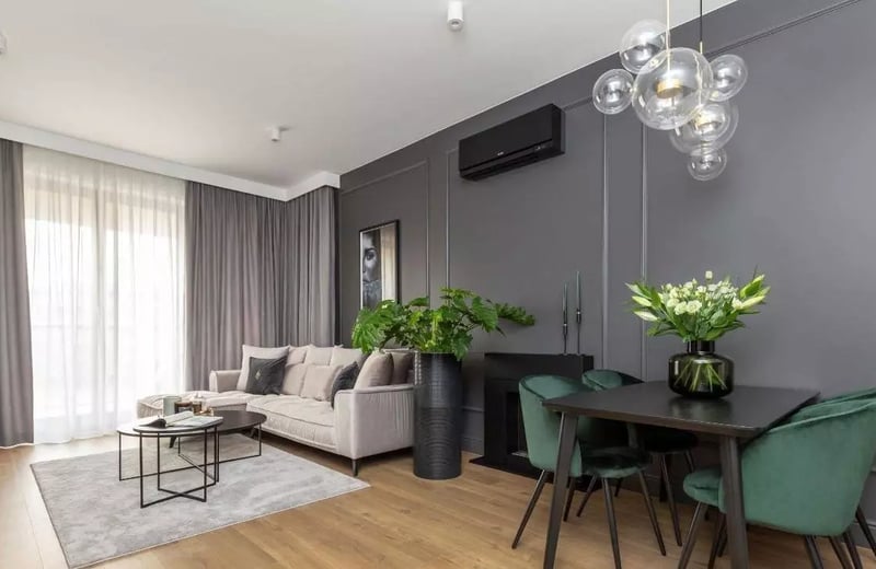 Long-term rental 2-room brand-new apartment in a gated community, Wilanów, Warsaw