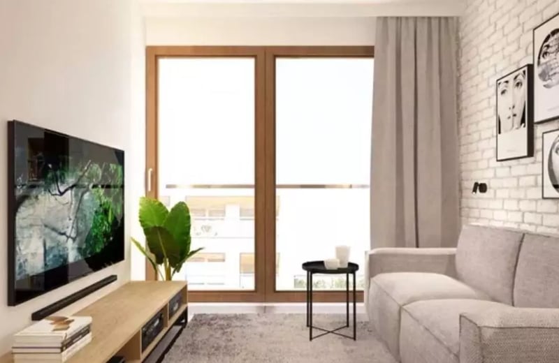 Long-term rent 2-room apartment with a balcony in Wola, Warsaw