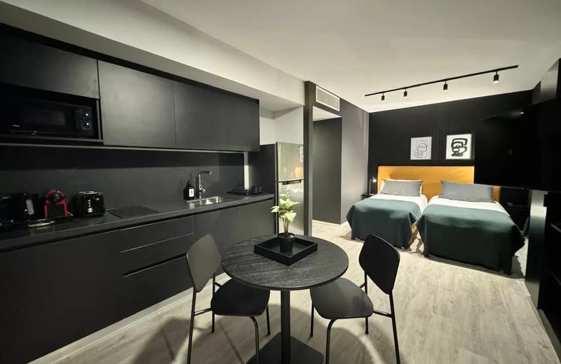 Long-term rent spacious studio in a premium residential complex with pool in Colegiales, Buenos Aires