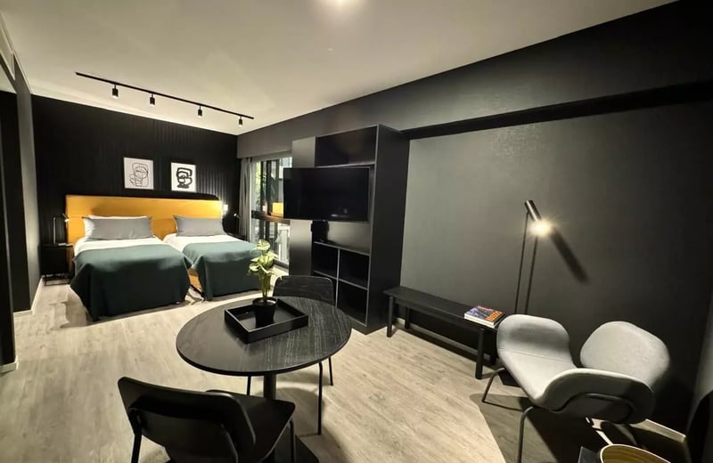 Long-term rent spacious studio in a premium residential complex with pool in Colegiales, Buenos Aires
