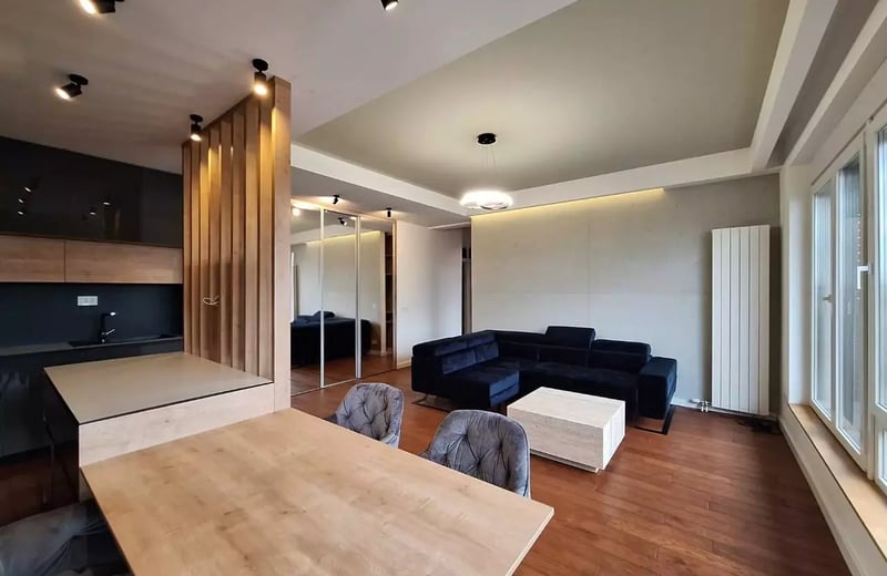 Alquiler a largo plazo de apartamento de 3 habitaciones en el complejo premium Savada 3, Nuevo Belgrado