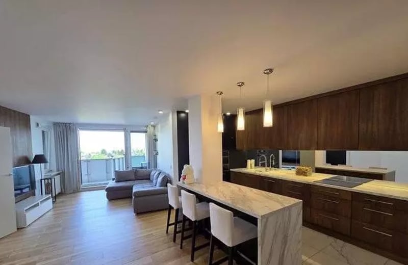 Long-term rental spacious 2-room apartment with terrace in Mokotów district, Warsaw, Poland