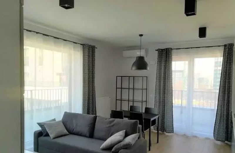Long-term rental of 2-room apartment 45 m2 with balcony and parking in Mokotów district, Warsaw