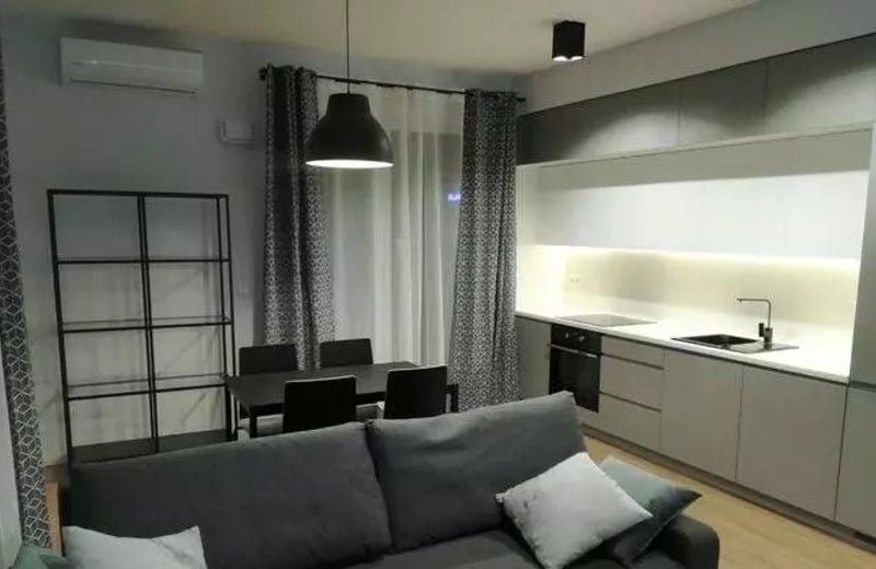 Long-term rental of 2-room apartment 45 m2 with balcony and parking in Mokotów district, Warsaw