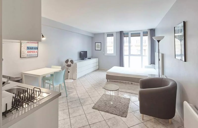 Long-term rental 32 m² studio in the 15th district of Paris, France