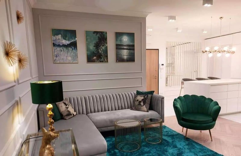 Langzeitmiete einer 55 m² großen Zweizimmerwohnung im Stadtteil Mokotów, Warschau, Polen