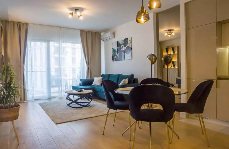 Long-term rent 2-room apartment 54 m² in premium BW Quartet 1 complex, Belgrade, Serbia