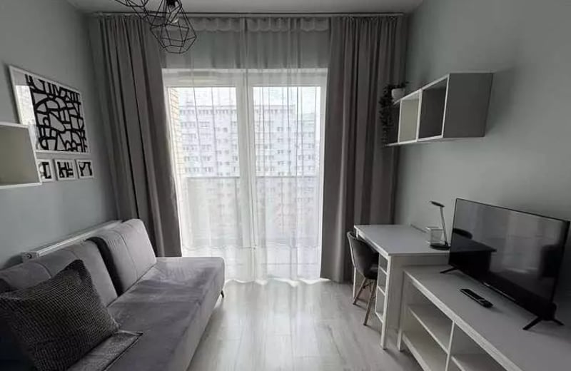 Long-term rental 2-room apartment, 40 m², Port Popowice district, Wrocław, Poland