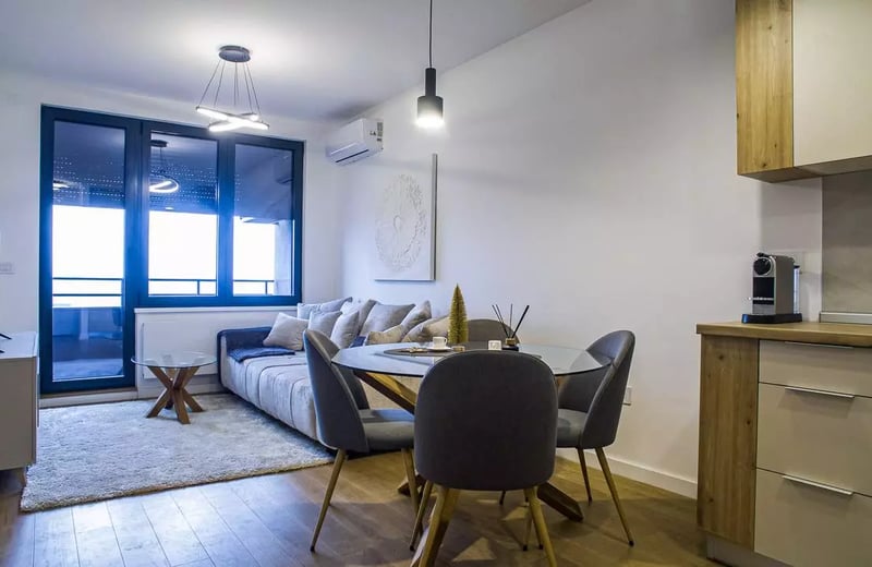 Langzeitmiete einer 2-Zimmer-Wohnung mit 40 m² im Sakura Park, Neu-Belgrad, Serbien