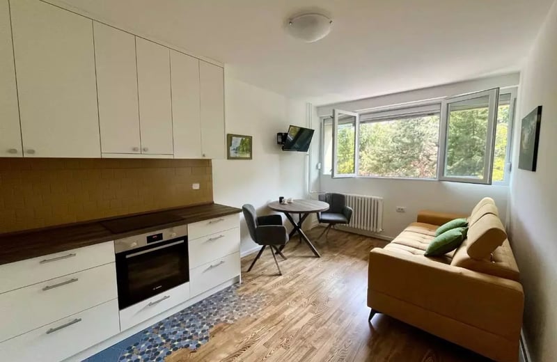 Location longue durée d’un appartement 2 pièces de 42 m² dans le quartier de Novi Beograd, Belgrade, Serbie