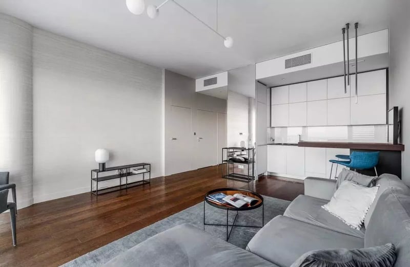 Langzeitmiete: 2-Zimmer-Wohnung 54 m² im Zentrum von Warschau, Polen