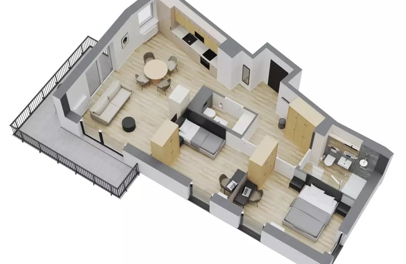 Langfristige Miete einer 3-Zimmer-Wohnung, 72 m², Warschau, Polen