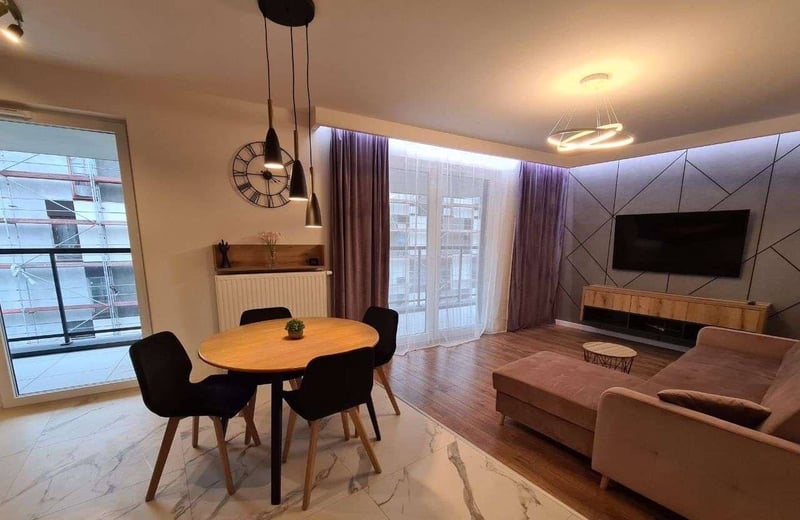 Location d'un appartement moderne et chaleureux de 48 m², quartier de Czyżyny, Cracovie