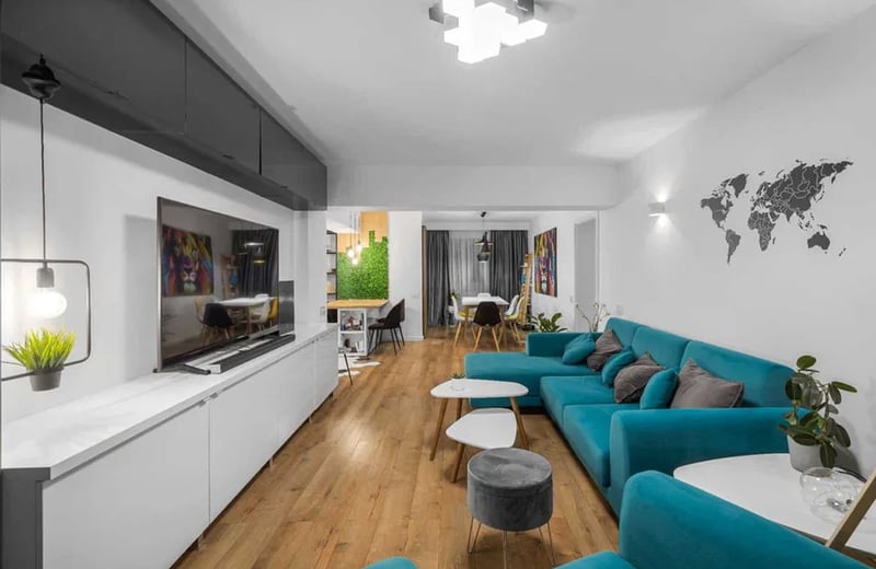 Alquiler de un moderno apartamento de 3 habitaciones, 98 m², Cotroceni, Bucarest, Rumanía