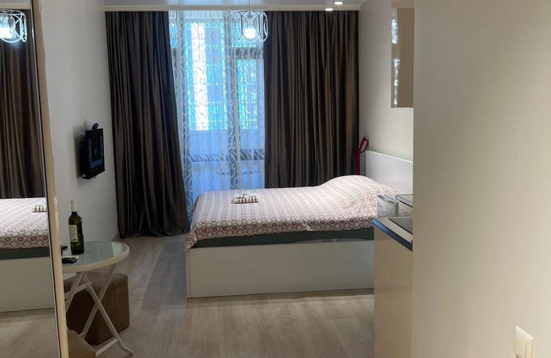 Location d'un studio panoramique meublé avec vue sur la mer, 29 m², Batoumi, Géorgie