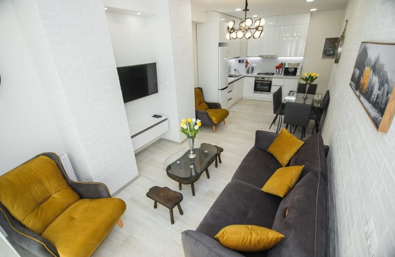 Location d'un appartement lumineux et neuf, 75 m², Batoumi, Géorgie