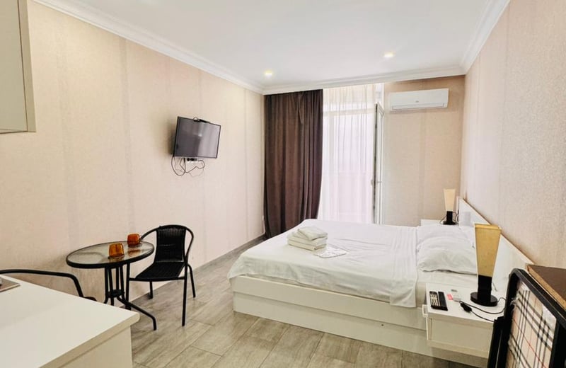 Location d'un studio cosy avec vue sur la mer, Orbi Residence, Batoumi, Géorgie