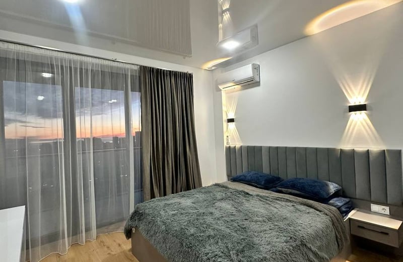 Location d'un studio lumineux et confortable avec balcon, 35 m², Batoumi, Géorgie