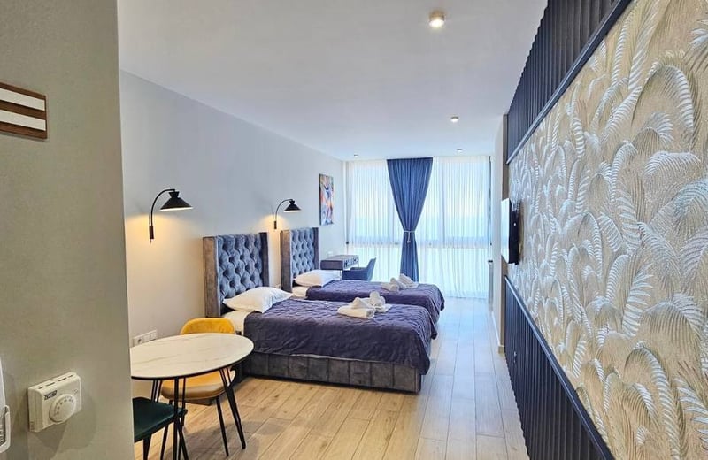 Location d'un studio cosy avec vue sur la mer, 34 m², Batoumi, Géorgie