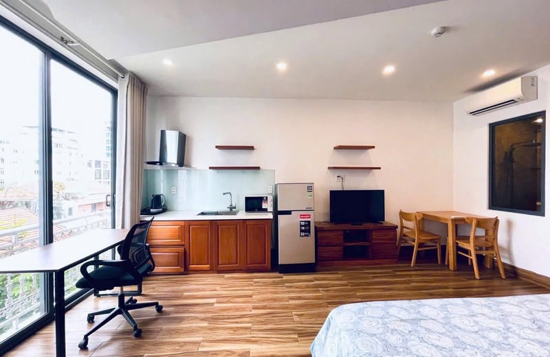 Cozy and furnished studio for rent with a balcony, Da Nang, Vietnam