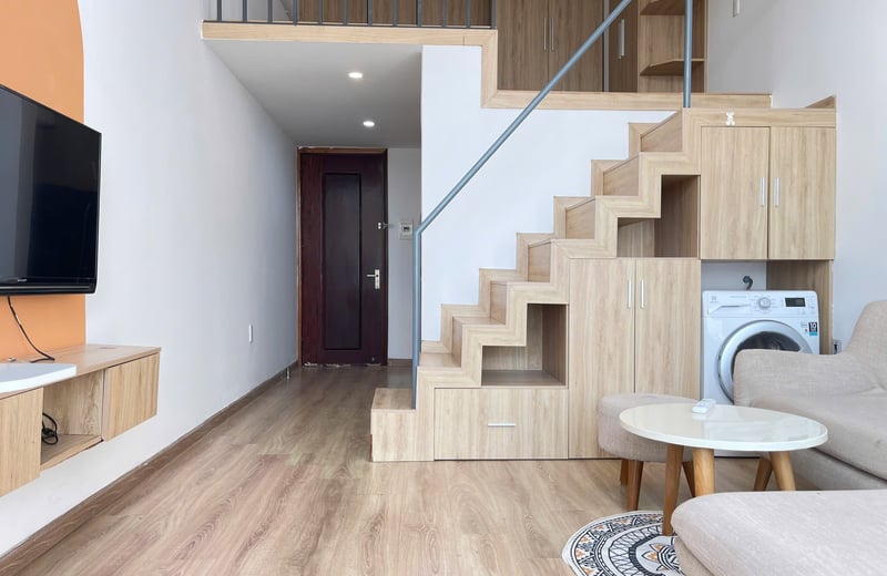 Rent a unique, furnished duplex apartment, Son Tra, Da Nang, Vietnam