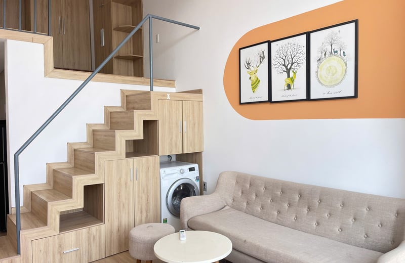 Rent a unique, furnished duplex apartment, Son Tra, Da Nang, Vietnam