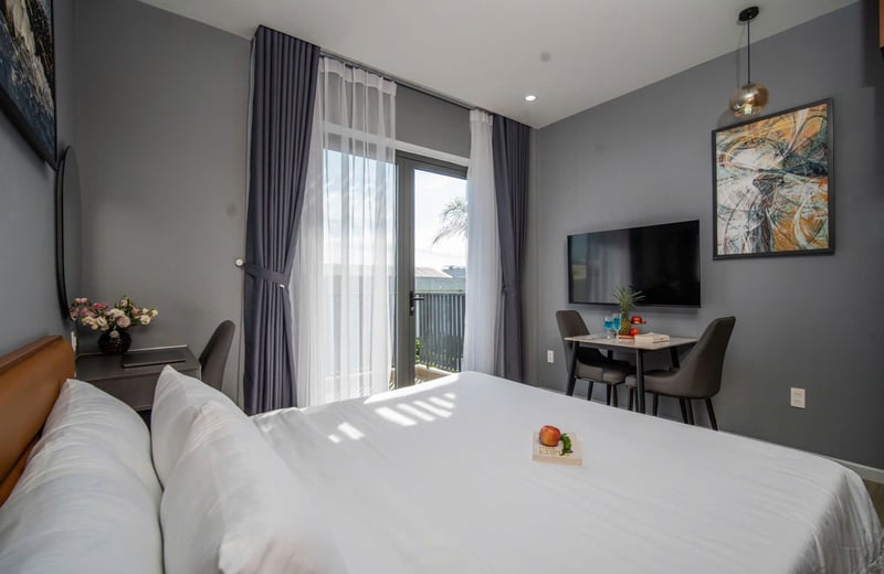 Alquiler de estudio elegante y amueblado cerca de la playa, Ngu Hanh Son, Da Nang, Vietnam
