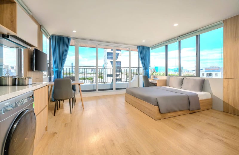 Studio penthouse moderne à louer près de la plage, Son Tra, Da Nang, Vietnam