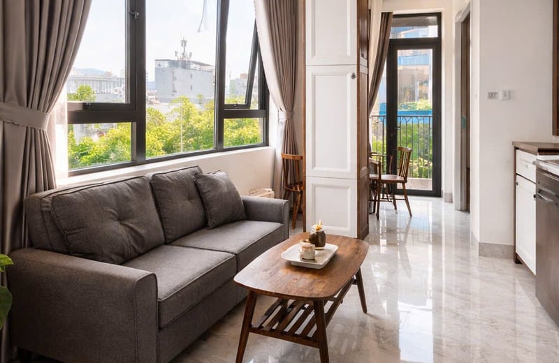 Location d'appartement moderne et meublé près de la plage, Da Nang, Viêt Nam