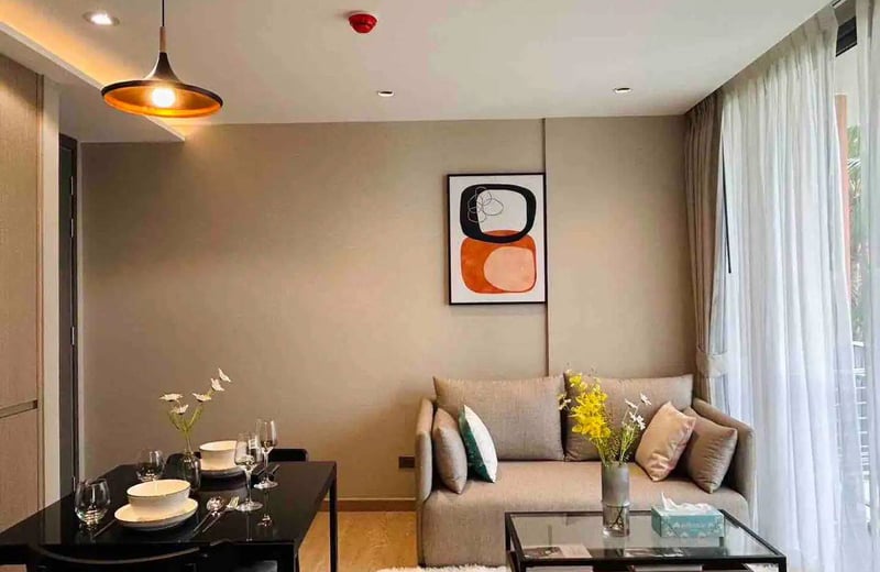 Location d'appartement moderne et élégant de 1 chambre dans le centre de Bangkok, Thaïlande