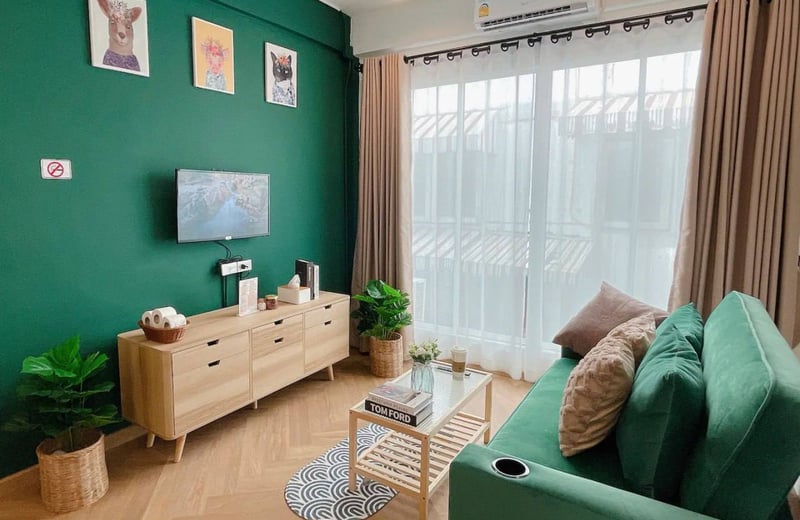 Alquiler de apartamento moderno de 2 dormitorios en el distrito de Phra Nakhon, Bangkok, Tailandia