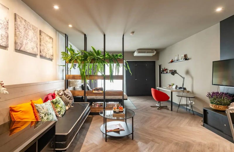 Möbliertes Studio-Apartment im Stadtteil Bang Rak zu vermieten, Bangkok, Thailand