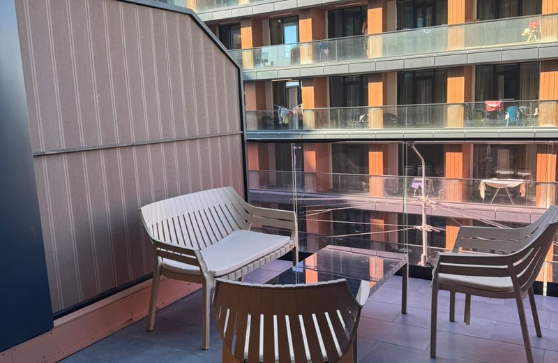 Neues möbliertes Studio 47 m² mit Terrasse in Rainbow zur Miete, Batumi, Georgien