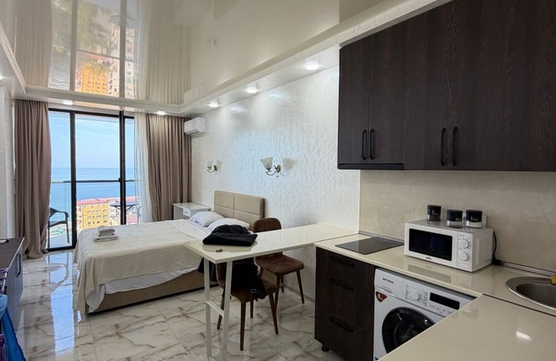 Alquiler de estudio acogedor con vista al mar en Next Apartments, 34 m², Batumi, Georgia
