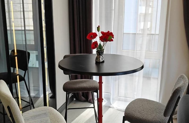 Exclusive, bright apartment with large balcony for rent, 68 m², Batumi, Georgia