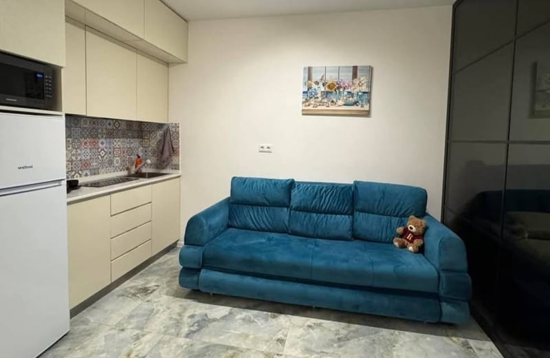 Alquiler de estudio elegante con vista al estadio, 40 m², Batumi, Georgia