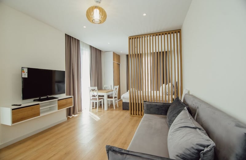 Location d'un studio confortable, lumineux avec vue sur la mer, Batumi, Géorgie