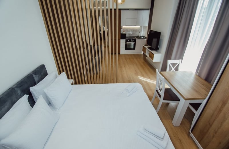 Location d'un studio confortable, lumineux avec vue sur la mer, Batumi, Géorgie