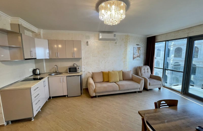 Alquiler de apartamento moderno con vistas panorámicas, 54 m², Orbi Panorama, Batumi, Georgia