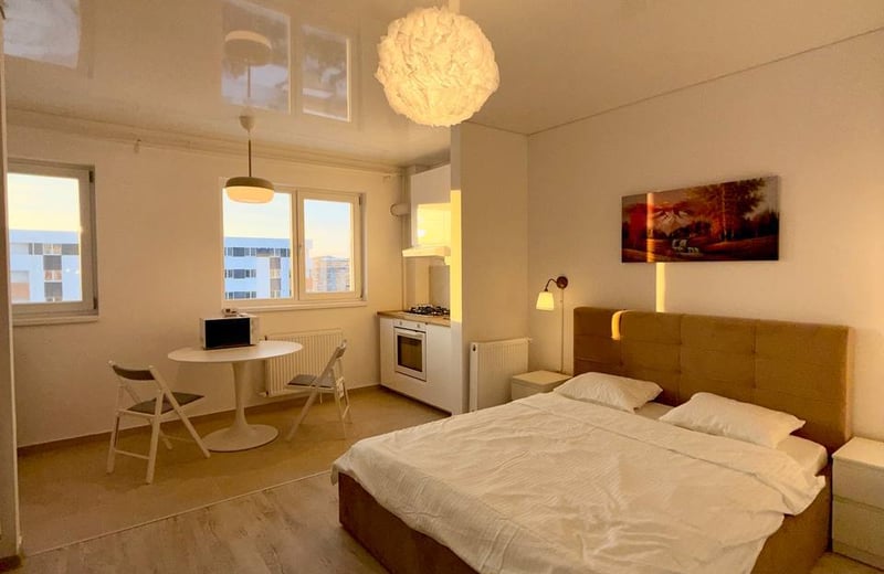 Estudio moderno, amueblado en alquiler, Bucarest, Rumanía