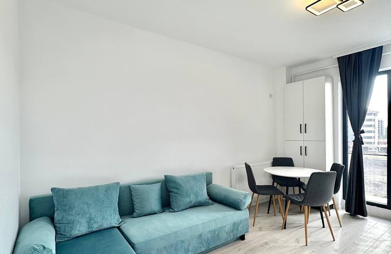 Stylish Apartment with Panoramic Balcony for Rent, Bucharest, Romania