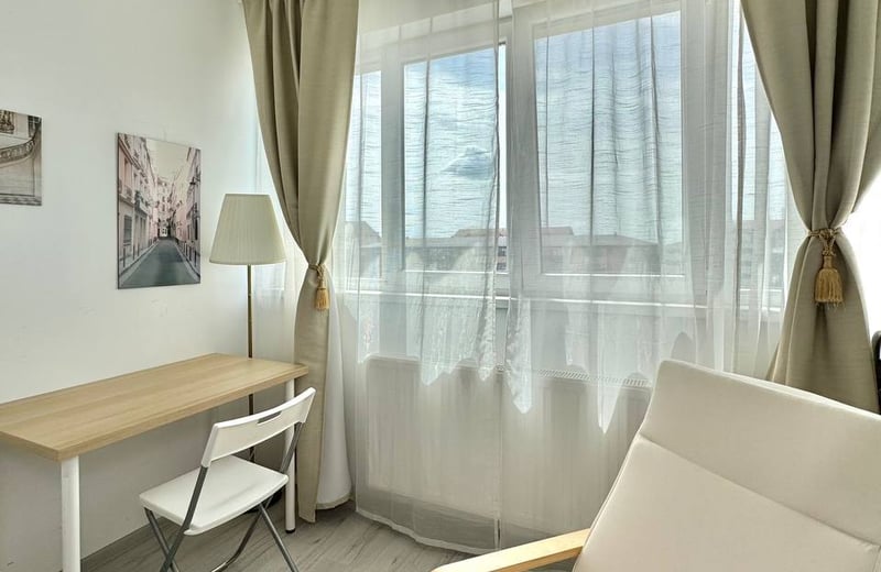 Bright and modern studio apartment rental in a new building, Bucharest, Romania
