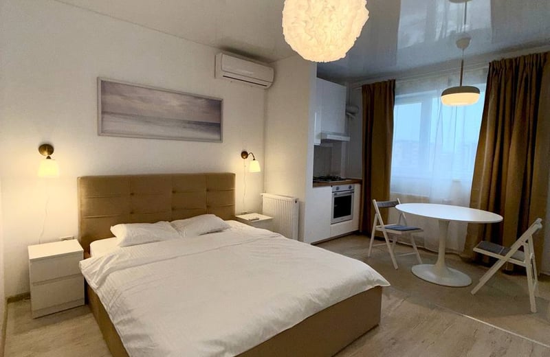 Modern studio apartment for rent, Militari Residence, Bucharest, Romania