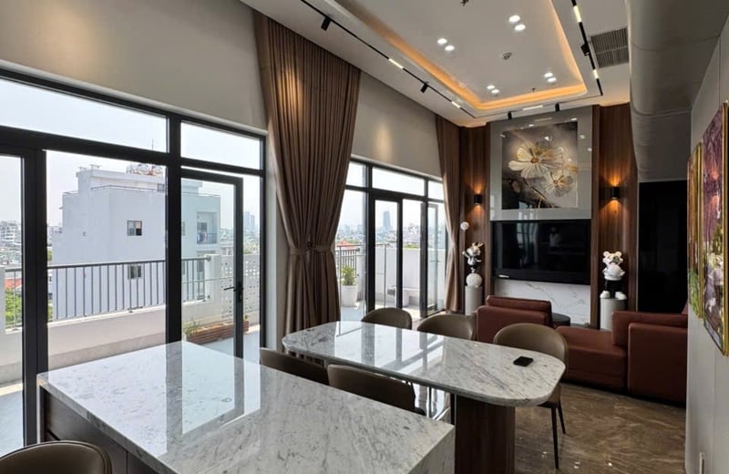 Bright penthouse with sea view for rent, 80 m², Son Tra, Da Nang, Vietnam