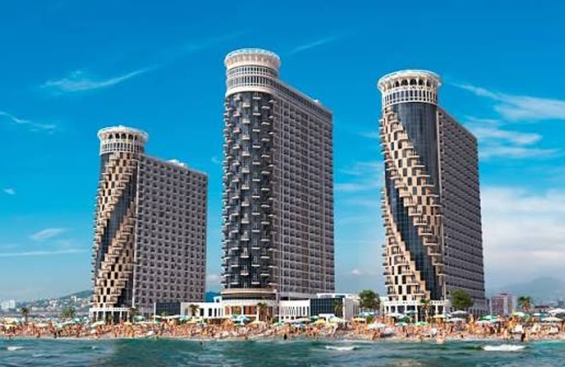 Moderne, helle Wohnung mit Meerblick im Orbi Sea Towers zur Miete, Batumi, Georgien