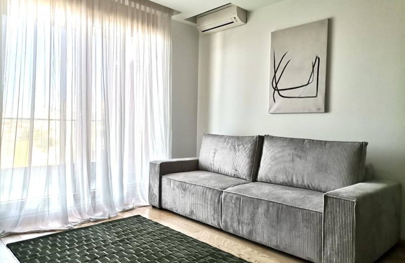 Rent of a bright, furnished apartment, 56 m², Central Garden residential complex, Belgrade, Serbia