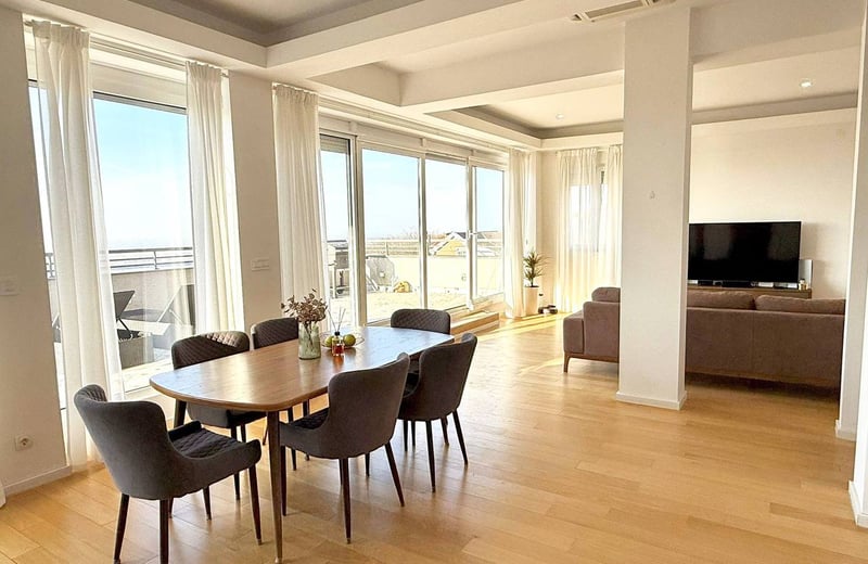 Luxuriöses Penthouse 120m² mit Donaublick zur Miete, Belgrad, Serbien