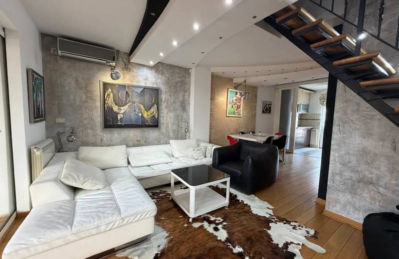 Luxury Two-Story Apartment 140m² for Rent, Zvezdara, Belgrade, Serbia