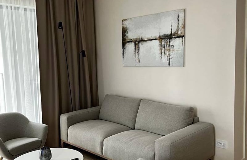 Möblierte 63 m² Wohnung zur Miete mit Flussblick im Premium-Komplex BW Aria, Belgrad