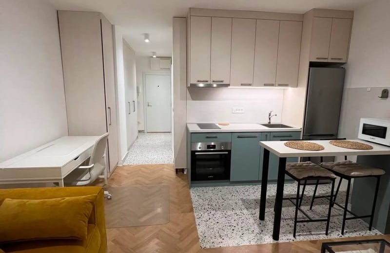 Location de studio lumineux de 30 m², Zvezdara, Belgrade, Serbie